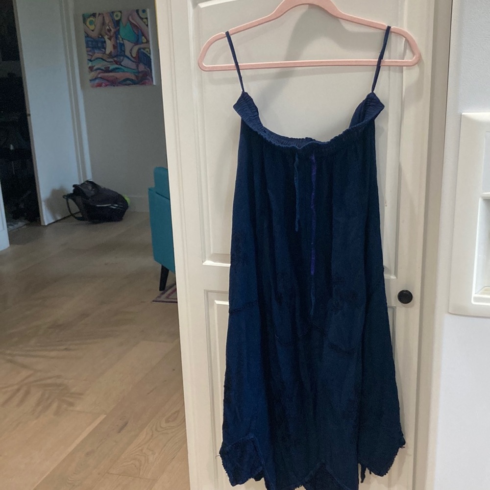 Navy Blue Just Cruising Skirt Free Size